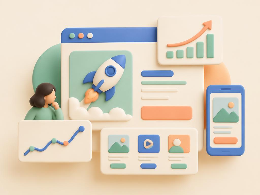 Clay illustration representing an advertising product launch