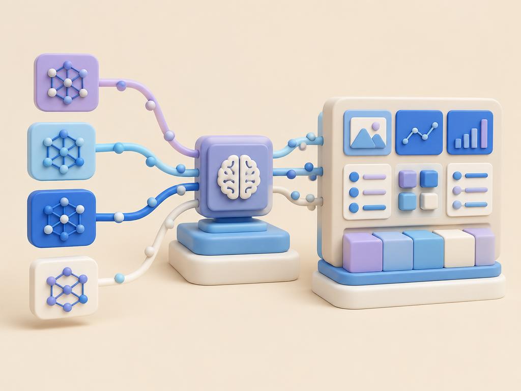 Clay illustration representing a machine-learning platform